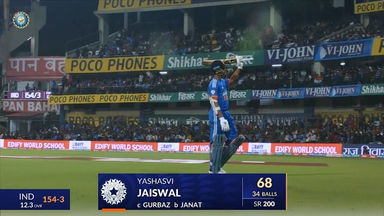 IND vs AFG 2024, 2ND T20I: Yashasvi Jaiswal Wicket