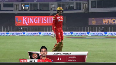 M21: PBKS vs KKR – Deepak Hooda Wicket