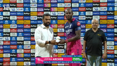 IPL 2026 M69: MI vs RR - TATA IPL Green Dot Balls of the Match - Jofra Archer