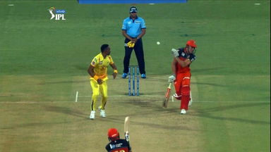 Ouch! Parthiv smashes one straight to Stoinis