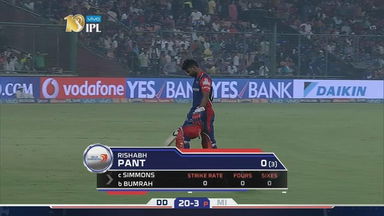 M45: DD vs MI – Rishabh Pant Wicket