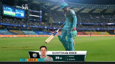 M20: RR vs LSG – Quinton De Kock Wicket