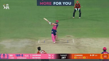 IPL 2025 M02: SRH vs RR - Shubham Dubey Six