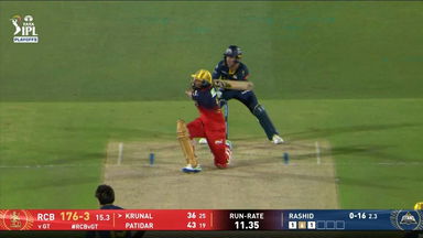 IPL 2026 Q1: RCB vs GT - Krunal Pandya Six