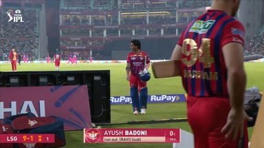 IPL 2026 M32: LSG vs RR - Ayush Badoni Wicket