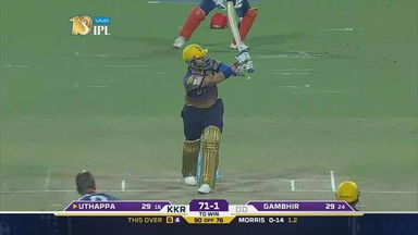 M32: KKR vs DD – Robin Uthappa Six