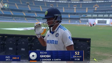 IND-W vs AUS-W 2023-24, 1st Test: Richa Ghosh Wicket