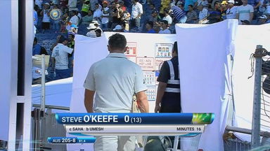 IND vs AUS 2017 - 1st Test day 1 : Steve O'Keefe Wicket