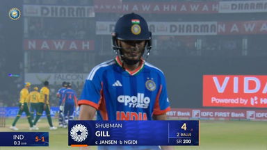 IND vs SA 2025, 1st T20I: Shubman Gill Wicket