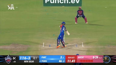 M56: DC vs RR  – Abishek Porel Six