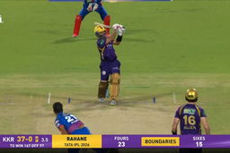 IPL 2026 M70: KKR vs DC - Ajinkya Rahane Six