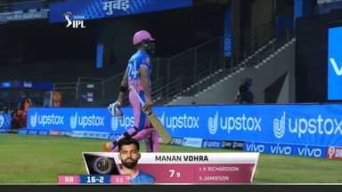 M16: RCB vs RR – Manan Vohra Wicket