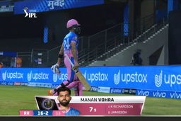 M16: RCB vs RR – Manan Vohra Wicket