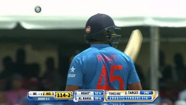 1ST T20I: IND vs WI – Rohit Sharma Six