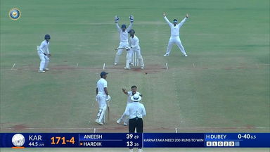 Ranji Trophy 2023/24, Vidarbha vs Karnataka, QF 1: Harsh Dubey impresses with 4/65