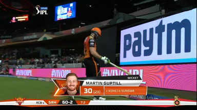 M54: RCB vs SRH – Martin Guptill Wicket
