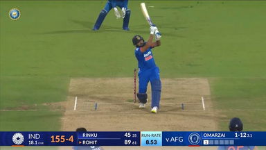 IND vs AFG 2024, 3RD T20I: Rohit Sharma Six