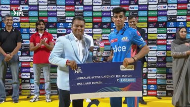 M22: MI vs KKR – Herbalife Active Catch of the Match –  Hrithik Shokeen