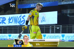 M12: CSK vs RR   – Sam Curran Wicket