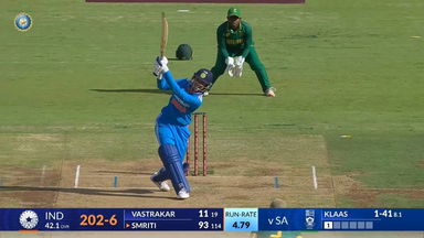 IND-W vs SA-W 2024, 1st ODI: Smriti Mandhana Six