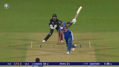 IND vs NZ 2026, 1st T20I: Hardik Pandya Six