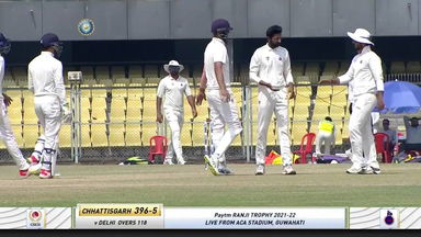 Ranji Trophy 2021-22,  Delhi v Chhattisgarh: Chhattisgarh 1st Innings Fall of Wickets