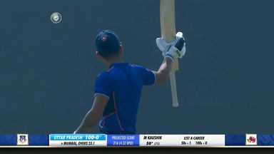 Madhav Kaushik’s superb 158* (156) vs Mumbai