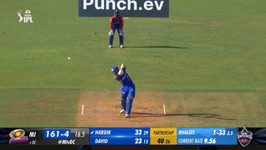 M20: MI vs DC – Hardik Pandya Six
