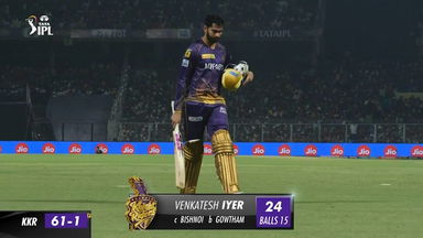 M68: KKR vs LSG – Venkatesh Iyer Wicket