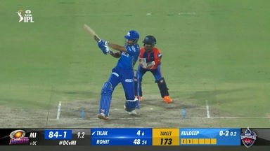 M16: DC vs MI – Tilak Varma Six