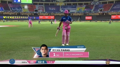 M12: RR vs KKR – Riyan Parag Wicket