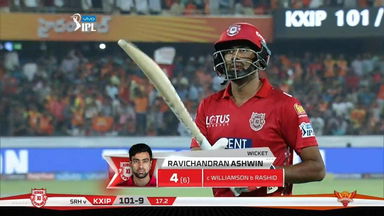 M25: SRH vs KXIP –  Ravichandran Ashwin Wicket