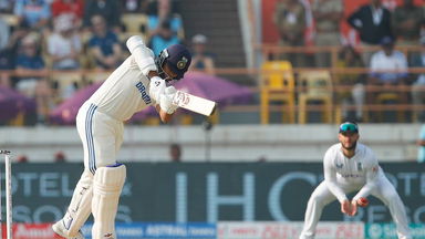 Off the mark in style: Jaiswal creams a four off the first ball of the match