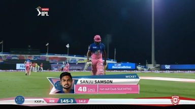 M50: KXIP vs RR – Sanju Samson Wicket