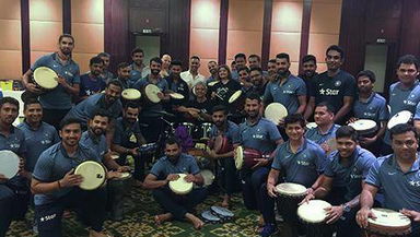 Team India bond over music