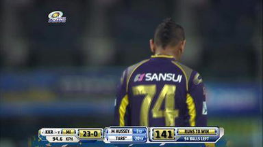 M1: MI vs KKR – Aditya Tare Six