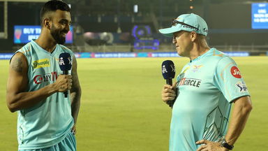 On the mic with LSG's first centurion KL Rahul & Head Coach Andy Flower