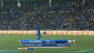 IND vs AUS 2017, 5th ODI: Rohit Sharma Wicket