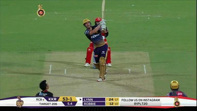 M17: RCB vs KKR – Chris Lynn Six