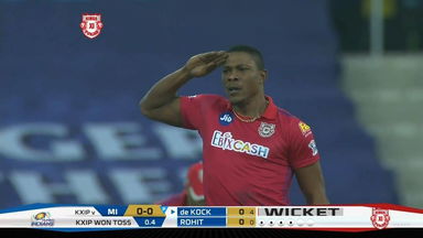 M13: KXIP vs MI – Fall of Wickets