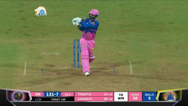 M12: CSK vs RR   – Rahul Tewatia Six