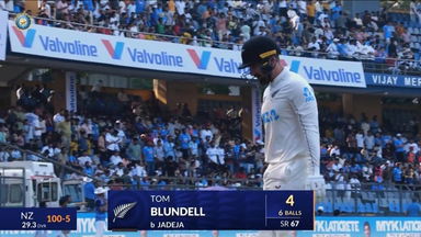 IND vs NZ 2024, 3rd Test: Tom Blundell Wicket