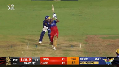 M15: RCB vs LSG – Mohammed Siraj Six