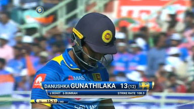 IND vs SL 2017, 3rd ODI: Danushka Gunathilaka Wicket