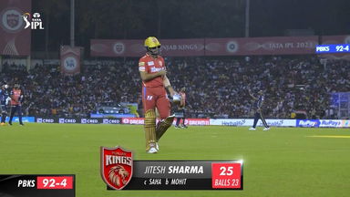 M18: PBKS vs GT – Jitesh Sharma Wicket