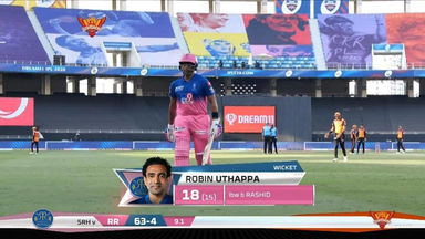 M26: SRH vs RR – Robin Uthappa Wicket