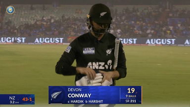 IND vs NZ 2026, 2nd T20I: Devon Conway Wicket