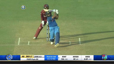 IND vs WI 2018, 4th ODI: Rohit Sharma Six
