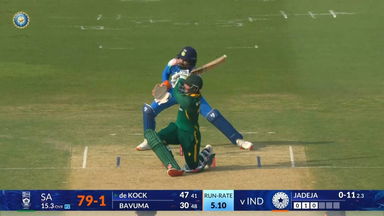 IND vs SA 2025, 3rd ODI: Quinton De Kock Six