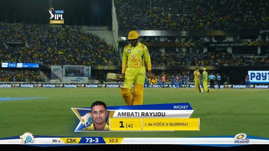 Final: MI vs CSK – Ambati Rayudu Wicket